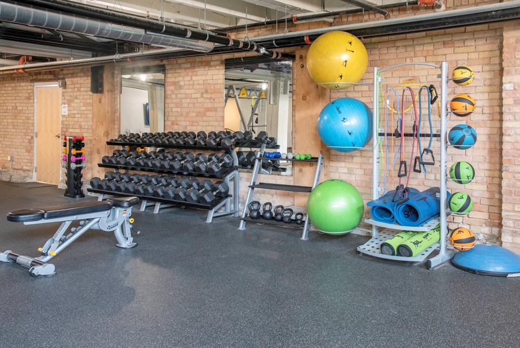 Fully Equipped Fitness Center at 700 Central Apartments, Minneapolis, MN, 55414