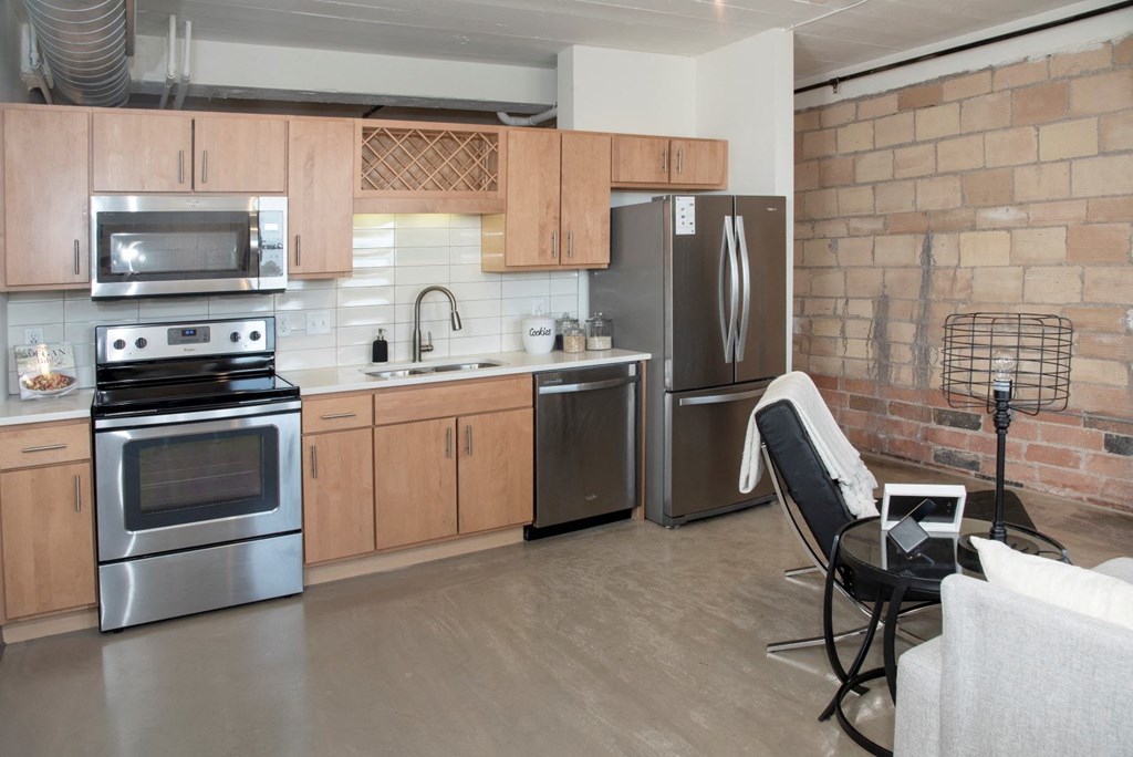 Well-Organized Kitchen at 700 Central Apartments, Minneapolis, MN