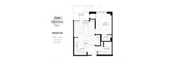 floor plan of 55 north luxury apartments to rent in the north end of boston