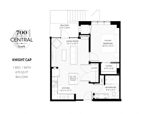 floor plan of 55 north luxury apartments to rent in the north end of boston