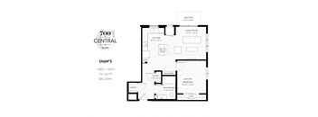 bedroom floor plan an in 2 bed 1 bath