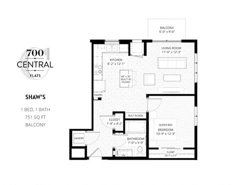 bedroom floor plan an in 2 bed 1 bath