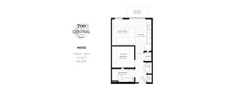 floor plan of 55 north luxury apartments to rent in the north end of boston