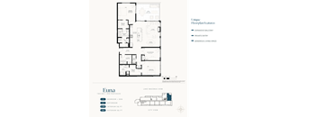 A floor plan for a property named Euna with two bedrooms and a den is displayed.