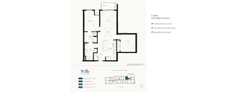 A floor plan of a house named Willy with a description of its unique features.