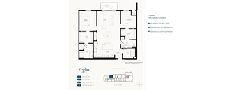 A floor plan for a home with a unique layout, featuring a primary bath with premium tile and abundant natural light.