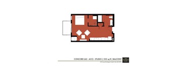 a floor plan of a bedroom apartment