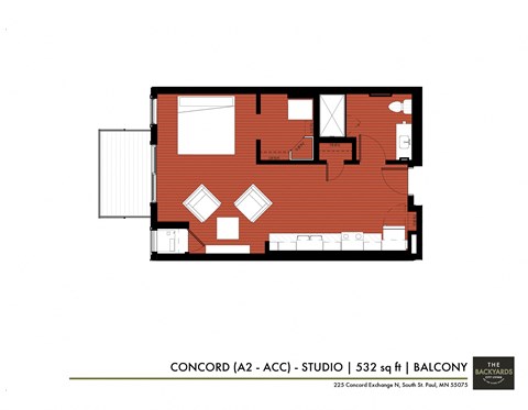 a floor plan of a bedroom apartment