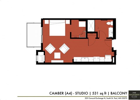 a floor plan of the campsite at The Yards and Backyards, Saint Paul