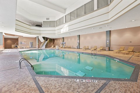 Indoor Pool View at Aire MSP Apartments, Minnesota, 55425