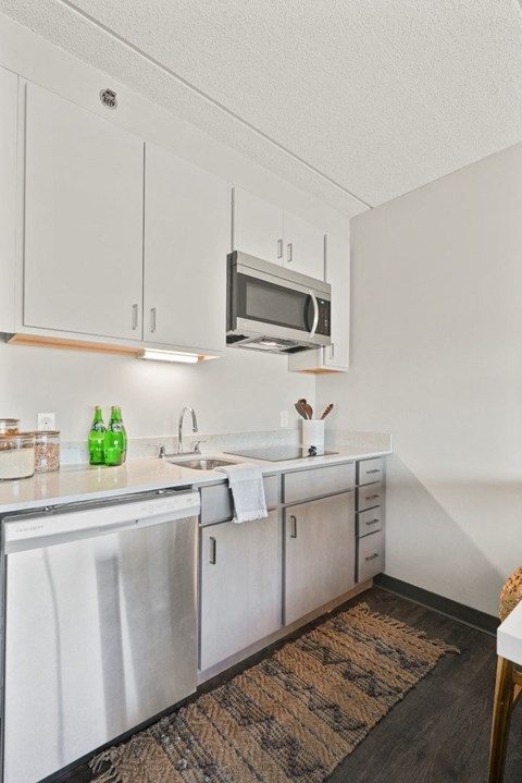 Studio Kitchen at Aire MSP Apartments, Bloomington, MN, 55425