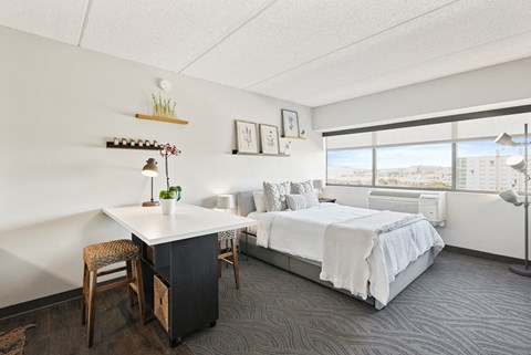 Bedroom at Aire MSP Apartments, Minnesota