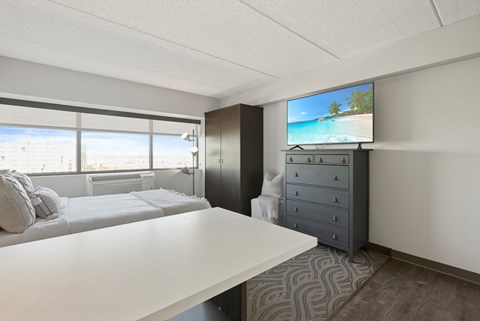 Studio Bedroom at Aire MSP Apartments, Bloomington, 55425