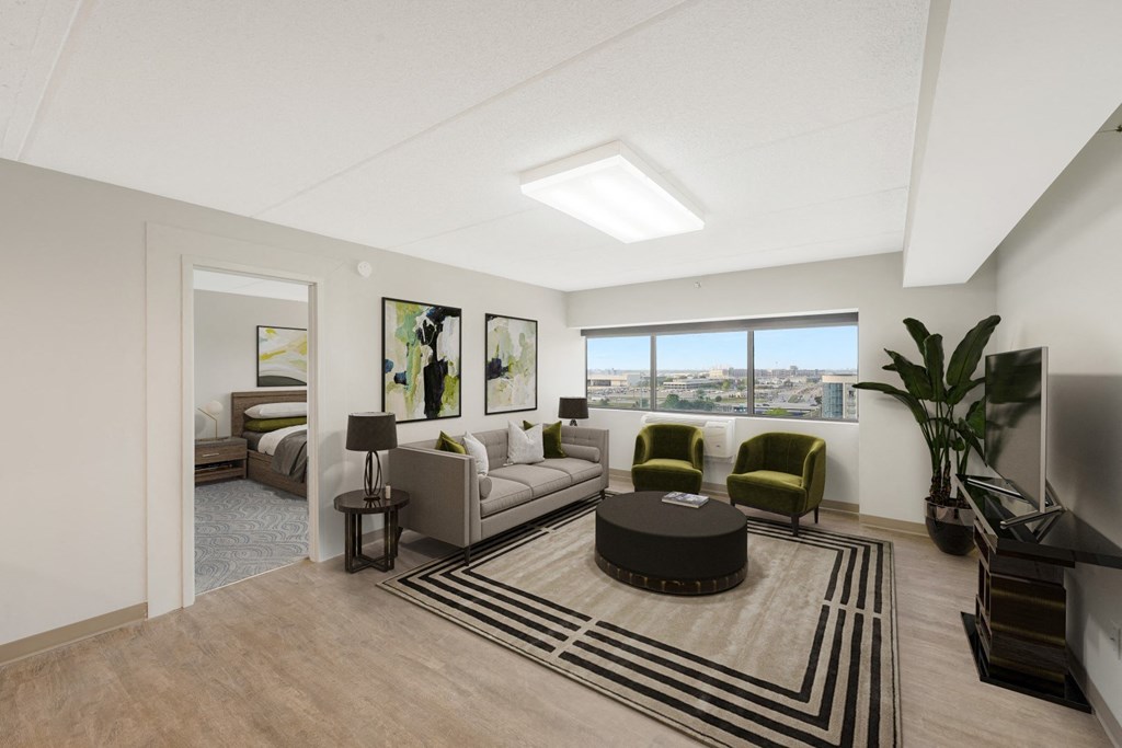 Living Room Interior at Aire MSP Apartments, Bloomington, MN