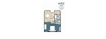 Chesapeake Floor Plan at AIRE MSP Apartments, Bloomington, Minnesota