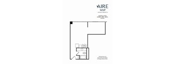 AireMSP_Constellation_studio-den_516sf floor plan at Aire MSP Apartments, Minnesota
