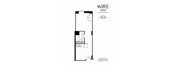 AireMSP_Electra_Alcove-454sf floor plan at Aire MSP Apartments, Minnesota, 55425