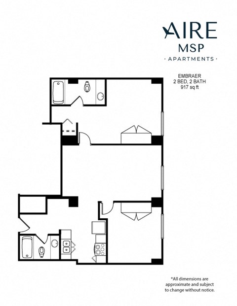 AireMSP_Embraer floor plan AireMSP_Embraer floor plan at Aire MSP Apartments, Bloomington, MN, 55425