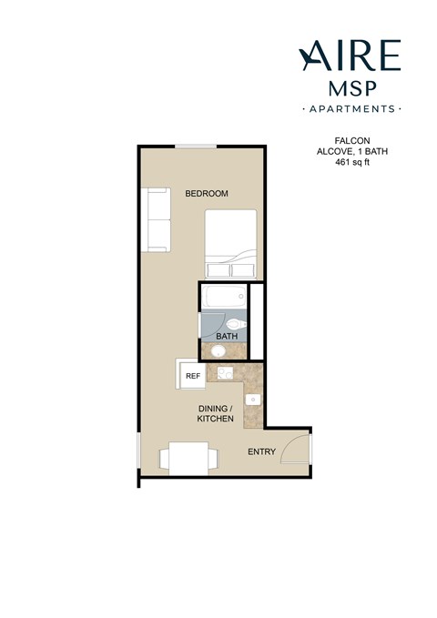Falcon Floor Plan at AIRE MSP Apartments, Minnesota, 55425