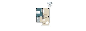 Gulfstream Floor Plan at AIRE MSP Apartments, Bloomington, Minnesota