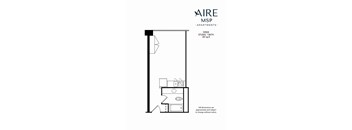 AireMSP_Piper_studio-357sf floor plan at Aire MSP Apartments, Bloomington, Minnesota