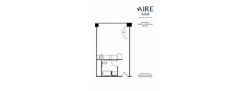 AireMSP_SeaKnight_Studio-ADA-461sf floor plan at Aire MSP Apartments, Bloomington, MN, 55425