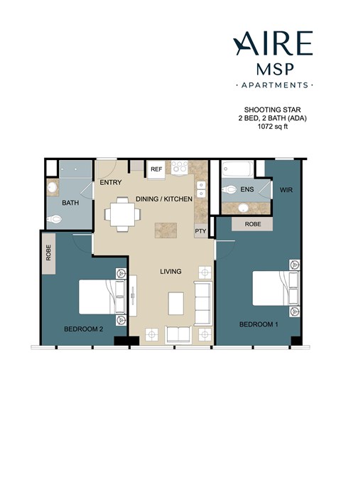 ShootingStar Floor Plan at AIRE MSP Apartments, Minnesota