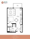 Angora Studio | 1 Bath | 459 Sq.Ft. Angora Studio | 1 Bath | 459 Sq.Ft. at Rya at RF64, Richfield, 55423