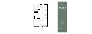 Studio 1 bathroom B at Ardor on the Bluffs South Loop Residences Apartments, Bloomington, 55425
