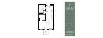 Studio 1 bathroom D at Ardor on the Bluffs South Loop Residences Apartments, Bloomington, MN, 55425