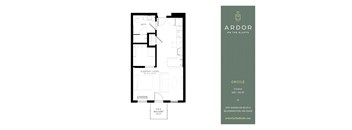 Studio 1 bathroom E at Ardor on the Bluffs South Loop Residences Apartments, Bloomington, MN