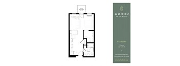 Studio 1 bathroom F at Ardor on the Bluffs South Loop Residences Apartments, Bloomington, 55425