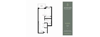 Bluebird studio floor plan at Ardor on the Bluffs in Bloomington, MN