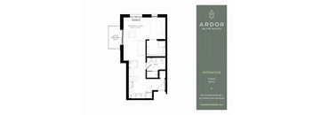 Nuthatch studio floor plan at Ardor on the Bluffs in Bloomington, MN