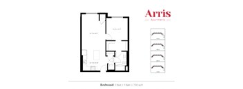 Redwood Floor Plan at Arris Apartments - Opening August!, Lakeville, 55044