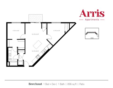 Beechnut Floor Plan at Arris Apartments - Opening August!, Lakeville, 55044