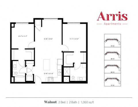 Walnut Floor Plan at Arris Apartments - Opening August!, Lakeville, MN, 55044