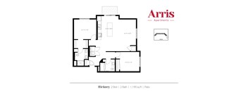 Hickory Floor Plan at Arris Apartments - Opening August!, Minnesota, 55044