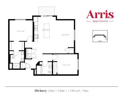 Hickory Floor Plan at Arris Apartments - Opening August!, Minnesota, 55044