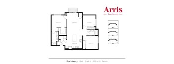Hackberry Floor Plan at Arris Apartments - Opening August!, Lakeville, 55044