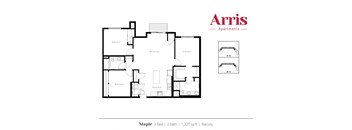 Maple Floor Plan at Arris Apartments - Opening August!, Lakeville, Minnesota