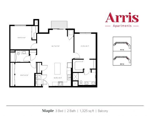Maple Floor Plan at Arris Apartments - Opening August!, Lakeville, Minnesota
