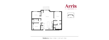 Mulberry Floor Plan at Arris Apartments - Opening August!, Lakeville