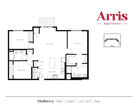 Mulberry Floor Plan at Arris Apartments - Opening August!, Lakeville