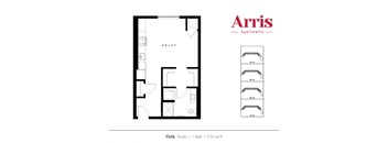 Oak Floor Plan at Arris Apartments - Opening August!, Minnesota, 55044