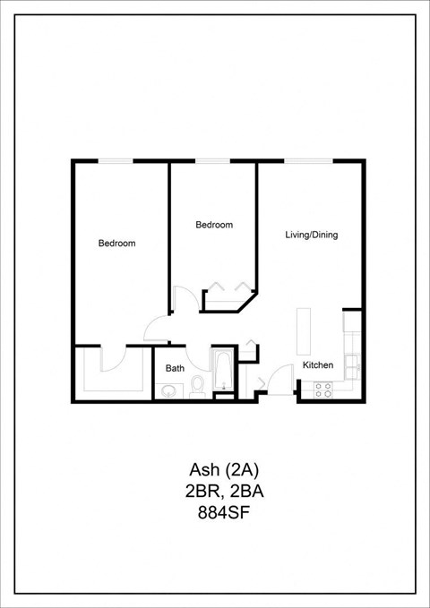 a floor plan of a house with a garage at Briarcliff Apartments, a 55+ Community, Mahtomedi, Minnesota