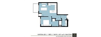 a floor plan of a bedroom apartment