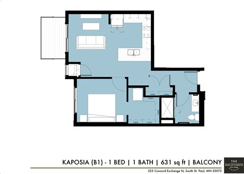 a floor plan of a bedroom apartment