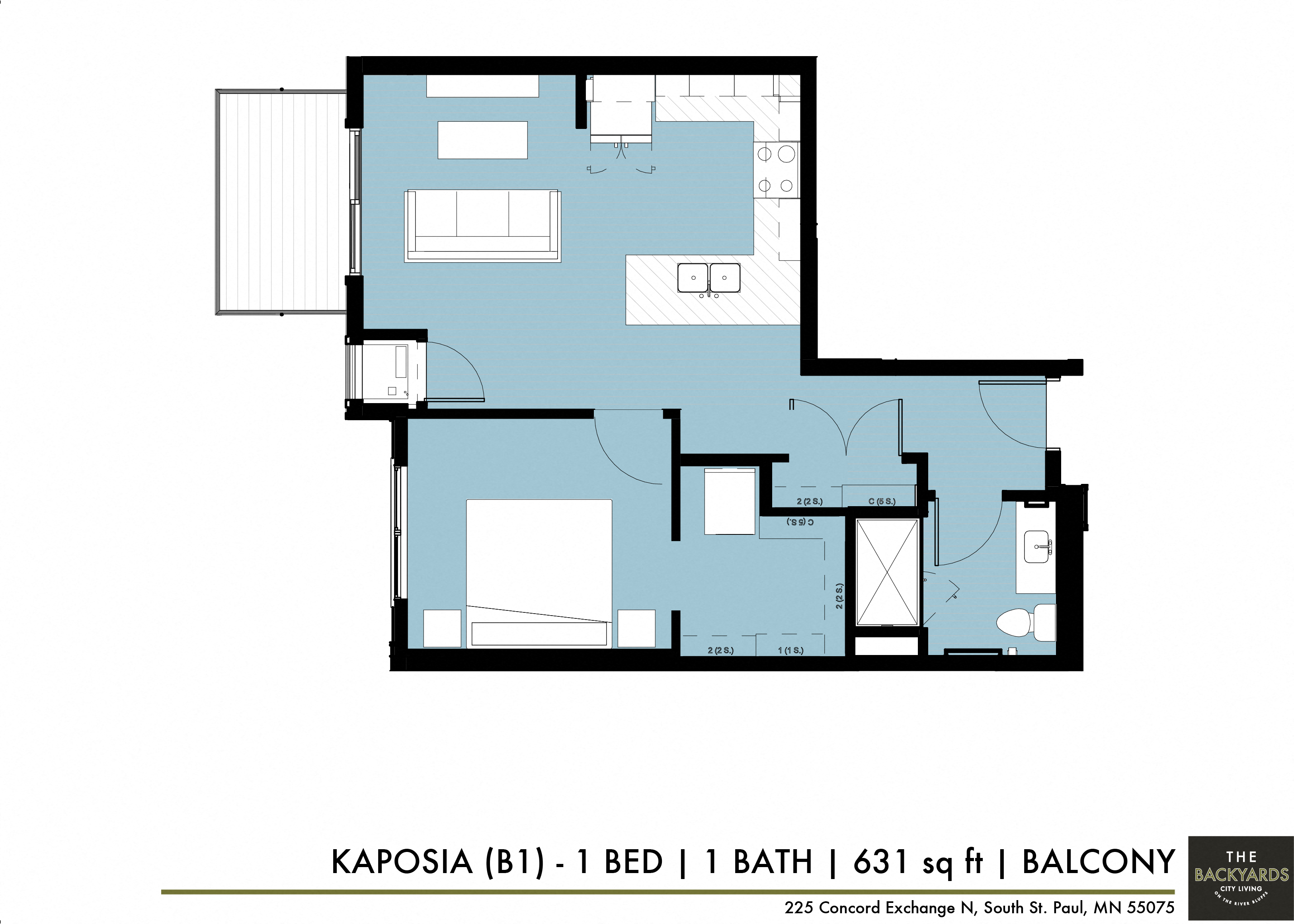 a floor plan of a bedroom apartment