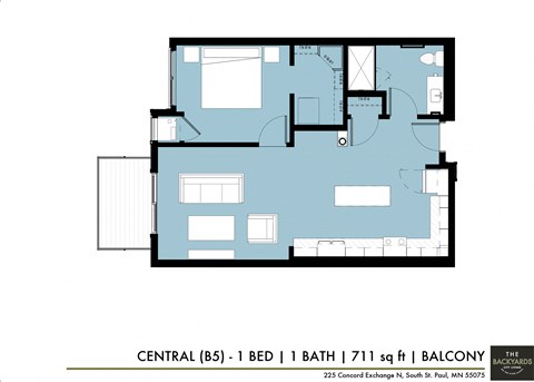 a floor plan of the central apartment